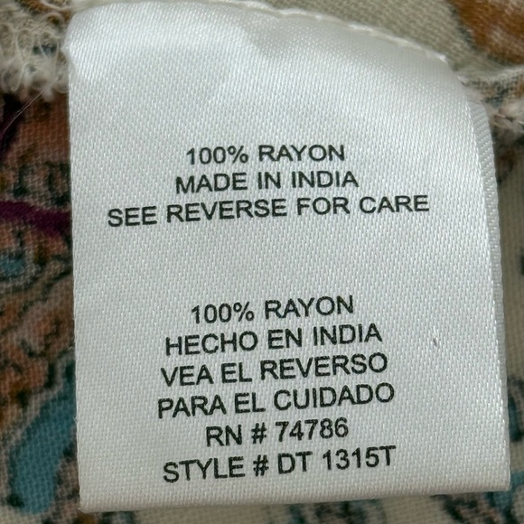 Patrons of Peace Women’s Cream Floral Kimono Cardigan Boho Lightweight Size S - Picture 6 of 7